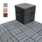 BEEFURNI Acacia Interlocking Deck Tiles (12x12 Pack 30)